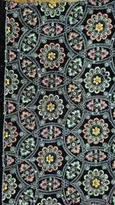 Tissu brodé floral noir avec détails en sequins pour foulards et châles pour femmes, longue veste abaya burqa koti - Product Image 1