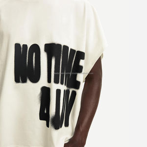 Camiseta Unisex con gráfico de gran tamaño 100% algodón 230 Gsm, manga corta completa personalizada para mujeres y hombres, color negro liso con longitud larga - Product Image 3