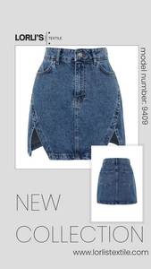 Falda Vaquera Informal Transpirable para Mujer, Otoño, 100% Poliéster, Totalmente Personalizable, Minifalda de Secado Rápido con Protección UV, Color y Talla Personalizables - Product Image 4