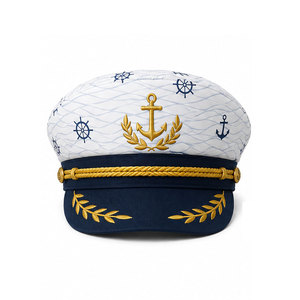 Sombrero de Marinero Ligero y Ajustable de Estilo Fresco, Color Blanco, para Disfraces, Fiestas, Eventos, Ceremonias y Escenarios - Product Image 1