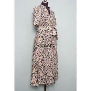 Vestido Midi de Algodón para Mujer, Hermoso, Casual, de Tela Suave, Simple, Relajado, con Decoración de Botones, Ajuste Cómodo para Uso Diario - Product Image 5