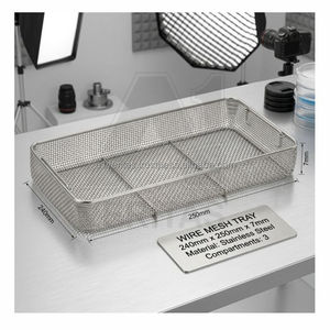 Bandeja de Acero Inoxidable Profesional A-1 VERITAS con Tapa, 240x250x7mm, para Limpieza y Esterilización de Instrumentos - Product Image 3