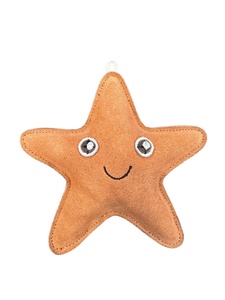 Jouet à mâcher en peluche en forme d'étoile, mignon, luxueux et écologique pour chiens - Durable, en cuir suédé, pour l'entraînement, soulagement de l'anxiété, utilisation intérieure/extérieure - Product Image 1
