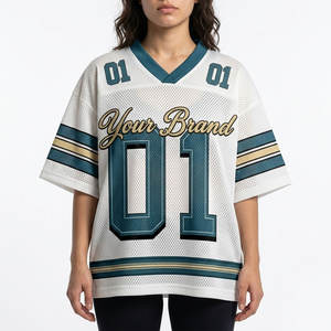 Custom American Football Jersey Women Oversized Mesh Shirt Baseball Style Sportswear Breathable Team Uniform OEM Service - Product Image 1