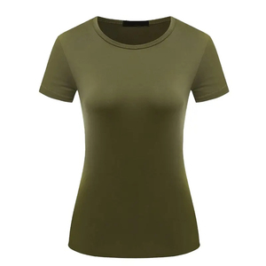T-shirt Femme Col Rond Manches Courtes Coupe Slim 100% Coton Jersey Décontracté Respirant Toutes Saisons – Vente en Gros OEM Haute Qualité - Product Image 2