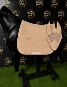 Almohadilla acolchada verde lima para silla de montar, cubrecuello de malla transpirable, conjunto de ropa de equitación unisex, material personalizado, fusión sin costuras - Product Image 6