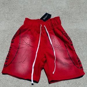 Custom Screen Printing Vintage Wash Ripped Distressed Baggy Double Waist Streetwear <b>Jeans</b> Denim Shorts for <b>Men</b> Cheap price - Product Image 1