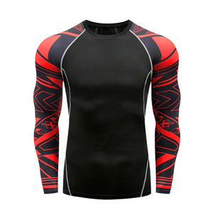 Custom Sublimation Gym Rash Guard <b>Compression</b> Workout Shirt Quick Dry Fitness Training Top for Men Athletic Performance Wear - Product Image 1