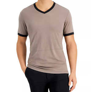 Camiseta Casual de Forro Polar para Hombre y Mujer, Poliéster/Algodón, Corte Regular, Diseño Liso, Cuello en V, Precio Económico, Personalizable 2026 - Product Image 2