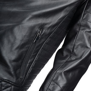 Customized Genuine <b>Sheepskin</b> Winter Puffer <b>Jacket</b> for Men Leather <b>Jacket</b> Design Men Style Leather <b>Jacket</b> with Fur Collar - Product Image 4