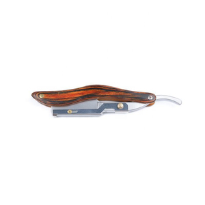 Professional Folding Manual Shaving <b>Razor</b> Stainless Steel <b>Blade</b> Wooden Handle <b>Single</b> <b>Blade</b> Reusable Personal Grooming Tool - Product Image 4