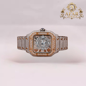 Reloj de Lujo para Hombre, Estilo Hip Hop, con Caja Tonneau, Cuarzo, Moissanita, Acero Inoxidable, Esfera Analógica, Cronógrafo, Resistente al Agua 10 Bar - Product Image 6