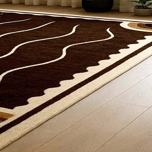 Luxury Brown Abstract Pattern Rug Modern Area Rug Hand Tufted Carpet Living Room Bedroom <b>Floor</b> Mat Non Slip Durable Decorative - Product Image 6