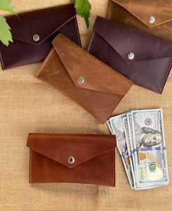 Exquisite Craftsmanship Leather Wallet Slim Long Envelope Money Pouch Clutch Sleeve Delicate Coin Purse Pocket Card Holder - Product Image 3