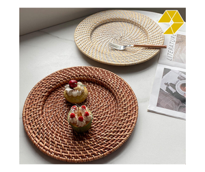 Plato de Rattan Redondo Tejido a Mano a Precio Económico, Plato de Rattan para Decoración de Mesa de Restaurante, Artesanía Vietnamita 2026 - Product Image 1