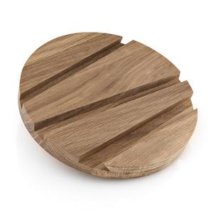 Salvamanteles decorativo de mesa de madera Natural de alta calidad, salvamanteles de forma redonda de madera perforada, diseño perforado resistente al calor - Product Image 6