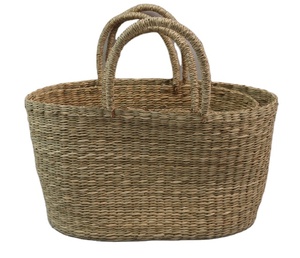 Cổ điển Boho bãi biển túi vỏ hình màu be nước lục bình mềm mại và nhẹ Tote giản dị từ Túi xách mùa hè Việt Nam - Product Image 1