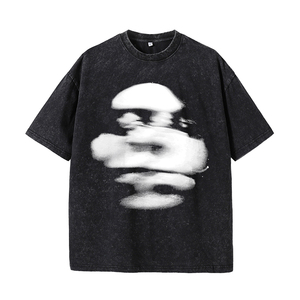 เสื้อยืดผู้ชายคุณภาพสูง 230 กรัม ผ้าฝ้ายถัก 100% พิมพ์ลาย ทรงโอเวอร์ไซส์ คอกลม แขนสั้น ระบายอากาศได้ดี ป้องกันการเป็นขุย เหมาะสำหรับฤดูร้อน สไตล์วินเทจ - Product Image 5