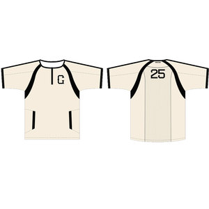 เสื้อเบสบอล ชุดเบสบอลและซอฟต์บอล เสื้อแจ็คเก็ตซิป 1/4 สำหรับตีลูก เสื้อแจ็คเก็ตสำหรับฝึกซ้อมในสนาม เสื้อเบสบอลแบบสโมสร ชุดยูนิฟอร์มเบสบอล เสื้อแจ็คเก็ตสำหรับฝึกซ้อมในสนาม (BP) - Product Image 4