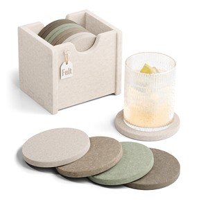Juego de Posavasos de Corcho FSC al por Mayor |   Posavasos Ecológicos Naturales con Soporte - Product Image 6
