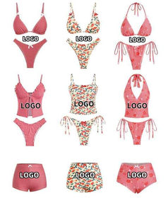 Ensemble Bikini couleur unie pour femmes, maillot de bain deux pièces Push Up, maillot de bain de plage, maillot de bain d'été - Product Image 4