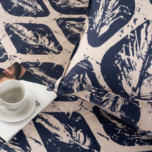 <b>Black</b> & Beige Colour Cotton Flat Bedsheet <b>Set</b> Double <b>Bed</b> Bedding 2 Pillow Covers Hotel & Home Style Wholesale Price - Product Image 5