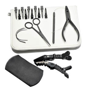 Stainless Steel Clamp Hair <b>Extension</b> Pliers with two Holes Keratin Hair <b>Extensions</b> Removal Tools <b>Beads</b> - Product Image 2