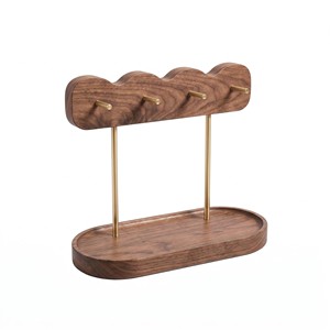 Walnut Wood wooden <b>key</b> holders and wall hooks OEM Custom Wholesale | Aqdus Saleem India - Product Image 1