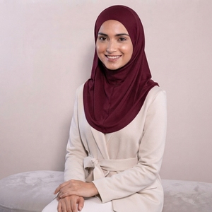 Premium Satin Plain Hijab Scarf <b>Silk</b> Feel Fabric <b>Head</b> <b>Wrap</b> Shawl Custom Branding OEM ODM Manufacturer - Product Image 2