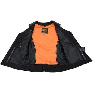 Chaleco de Motociclista de Cuero Clásico Prémium para Mujer 2025, Cordones Laterales Ajustables, Talla Mediana, para Motociclismo - Product Image 3