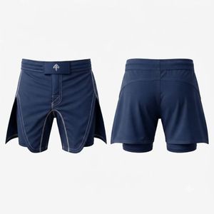Shorts de MMA à fente haute style gladiateur par RIVIAN ATLANTIC avec impression par sublimation, style décontracté, en Spandex/Polyester pour hommes - Product Image 1
