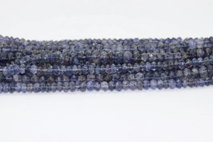 Perles de rondelle à facettes AAA Iolite 7-8mm 13 pouces brin de perles d'iolite naturelle pour la fabrication de bijoux - Product Image 4