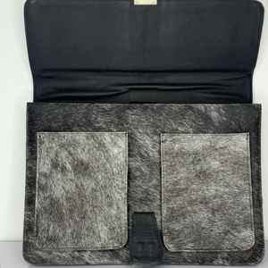 Sac à main pour ordinateur portable en cuir de vachette véritable vintage, grande capacité, sac messager, sacoche LPBH-0009 - Product Image 2