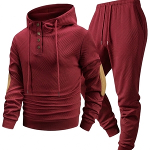 Conjunto de Sudadera con Capucha y Pantalones Deportivos Casuales para Hombre, Traje Deportivo de Dos Piezas para Uso Diario - Product Image 3