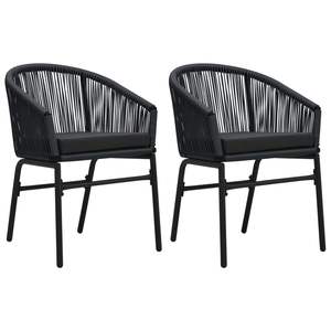 Juego de Muebles de Patio para Exteriores, 2 Piezas, Ratán PE Negro y Acero con Recubrimiento en Polvo, Diseño de Sillas Duraderas y Elegantes - Product Image 1