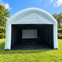 Tente de simulateur de golf gonflable portable avec écran intégré, abri de pratique de golf pour l'intérieur et l'extérieur - Taille, couleur et logo personnalisables