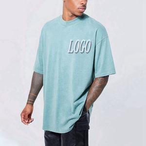 ผู้ผลิตเสื้อยืดทรงดรอปโชว์เดอร์ แบบเรียบ สำหรับสกรีนลายเอง สไตล์สตรีทแวร์ ลุควินเทจ ซักทำเก่า - Product Image 2