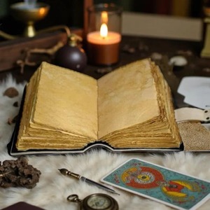 Embossed Leather Journal with Gemstone <b>Lock</b> | Handmade Antique Diary - Product Image 4