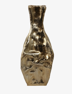 Florero de metal artesanal tradicional indio para decoración espiritual de interiores o arreglos florales para espacios sagrados - Product Image 2
