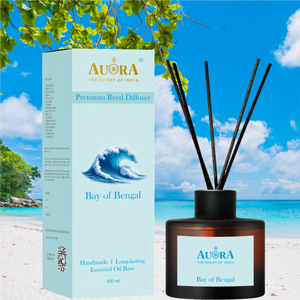 Diffuseurs à bâtonnets en verre personnalisés, prix usine, 100 ml, bâtonnets en rotin, huile essentielle longue durée, parfum naturel premium eau fraîche - Product Image 1