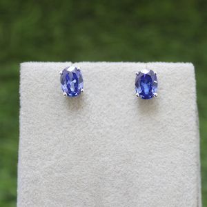 Tanzanite Stud <b>Earrings</b> Purple Gemstone 925 Sterling Silver <b>Handmade</b> Elegant Jewelry Gift For Women Fashion <b>Earrings</b> - Product Image 6