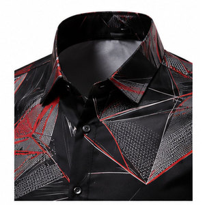 Chemise tendance pour homme à imprimé floral, toucher coton premium, coupe classique confortable, idéale pour les vacances d'été à la plage et le quotidien. - Product Image 3