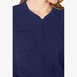 Offre Spéciale – Tenue d'Infirmière Femme Personnalisée, Manches Courtes, Col Rond, Coupe Ajustée, Multi-Poches, Extensible, Fermeture Éclair Intégrale, Tissu Épais - Product Image 6