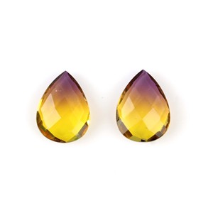 Fournisseur de Confiance : Perles Briolette Ovales en Bio-Tourmaline Double Quartz 10x14mm, Pierres Précieuses Libres pour la Fabrication de Bijoux DIY - Product Image 1