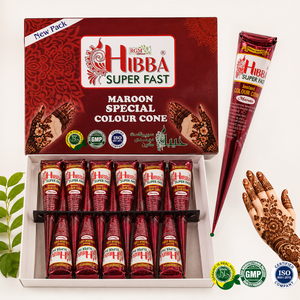 Cône de henné à base de plantes Hibba, henné biologique de qualité supérieure pour l'art corporel, couleur foncée intense, capacité de 25 grammes, action ultra-rapide, logo personnalisé disponible - Product Image 2