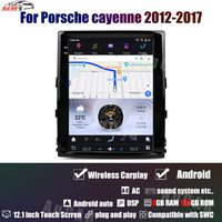 Autoradio Android 13 12,1'' avec écran Tesla, navigation GPS pour Porsche Cayenne 2012-2017, lecteur multimédia stéréo pour voiture