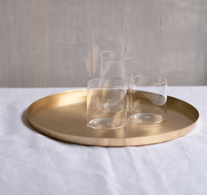 Bandeja de servicio de latón hecha a mano, aspecto minimalista Vintage, construcción duradera para uso a largo plazo, decoración elegante para bodas con temática de frutas - Product Image 3