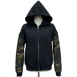 Sweat à capuche zippé pour homme, très demandé par les fabricants, 100% coton molletonné 450 g/m², confortable et respirant. - Product Image 1