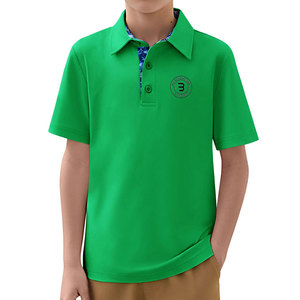 Chemises Polo de Golf pour Jeunes Garçons, Performance Extérieure, Col Classique, Vêtements de Club de Golf Junior, Anti-humidité, Extensibles, Sport - Product Image 1