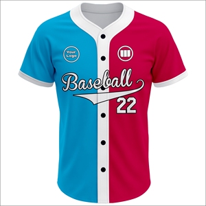 Hot <b>Sale</b> New Custom Printed Baseball Jersey Breathable Quick Dry Summer/<b>Spring</b> Plus Size Letter Team Uniform Manufacturer - Product Image 2